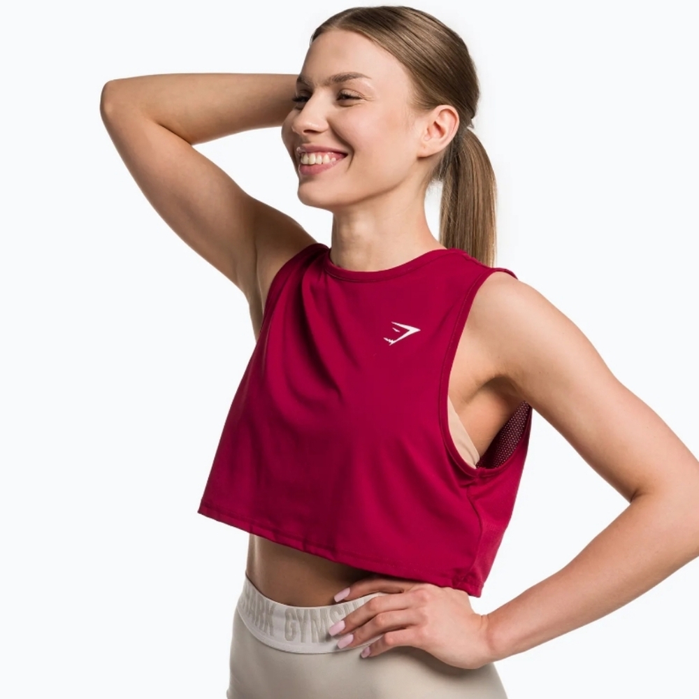 Gymshark pink crop top